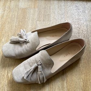 M. Gemi gray suede loafers size 38.5 (US 8)